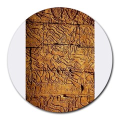 Ancient Egypt Mural 12aug 2014 8  Mouse Pad (round)