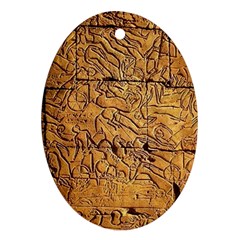 Ancient Egypt Mural 12aug 2014 Oval Ornament by vanwinkle