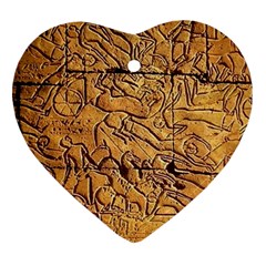 Ancient Egypt Mural 12aug 2014 Heart Ornament