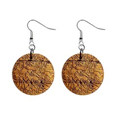 Ancient Egypt Mural 12aug 2014 Mini Button Earrings