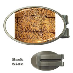 Ancient Egypt Mural 12aug 2014 Money Clip (oval) by vanwinkle