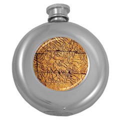 Ancient Egypt Mural 12aug 2014 Hip Flask (round)