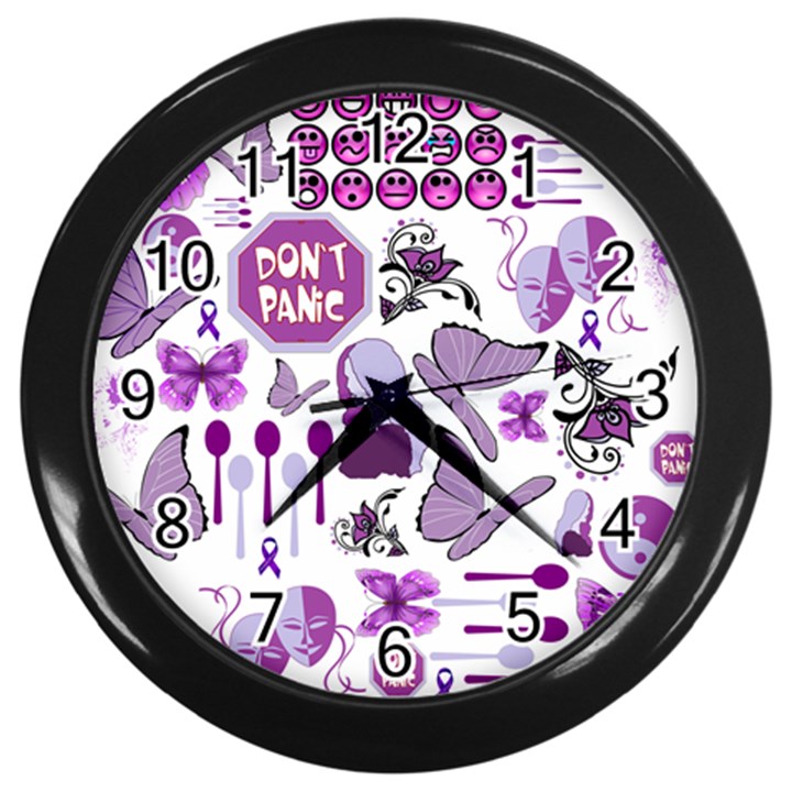 Fms Mash Up Wall Clock (Black)