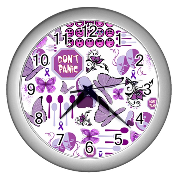 Fms Mash Up Wall Clock (Silver)