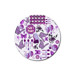 Fms Mash Up Drink Coaster (round) by FunWithFibro