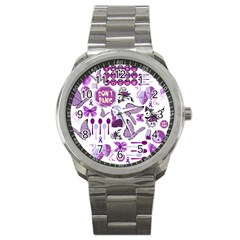 Fms Mash Up Sport Metal Watch by FunWithFibro