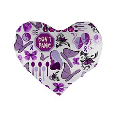 Fms Mash Up 16  Premium Heart Shape Cushion  by FunWithFibro