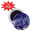 Pink and Blue Morning Frost Fractal 1.75  Button Magnet (10 pack) Front