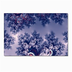 Pink And Blue Morning Frost Fractal Postcards 5  X 7  (10 Pack) by Artist4God