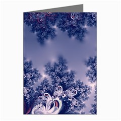 Pink And Blue Morning Frost Fractal Greeting Card (8 Pack) by Artist4God