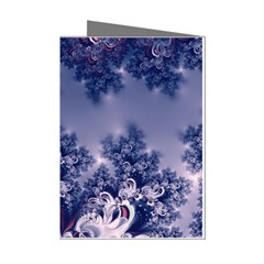 Pink And Blue Morning Frost Fractal Mini Greeting Card (8 Pack) by Artist4God