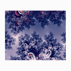 Pink And Blue Morning Frost Fractal Glasses Cloth (small) by Artist4God