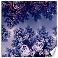 Pink And Blue Morning Frost Fractal Canvas 12  X 12  (unframed) by Artist4God