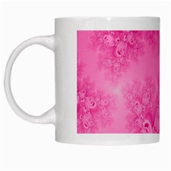 Soft Pink Frost Of Morning Fractal White Coffee Mug by Artist4God