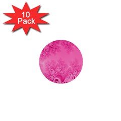 Soft Pink Frost Of Morning Fractal 1  Mini Button (10 Pack)