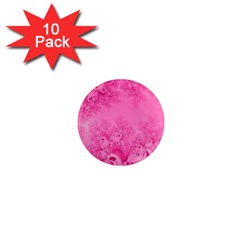 Soft Pink Frost Of Morning Fractal 1  Mini Button Magnet (10 Pack) by Artist4God