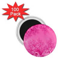 Soft Pink Frost Of Morning Fractal 1 75  Button Magnet (100 Pack) by Artist4God