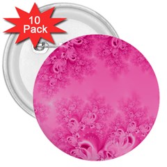 Soft Pink Frost Of Morning Fractal 3  Button (10 Pack) by Artist4God