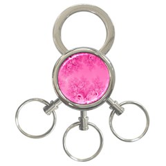 Soft Pink Frost Of Morning Fractal 3-ring Key Chain by Artist4God