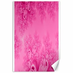 Soft Pink Frost Of Morning Fractal Canvas 24  X 36  (unframed)