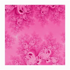 Soft Pink Frost Of Morning Fractal Glasses Cloth (medium, Two Sided) by Artist4God