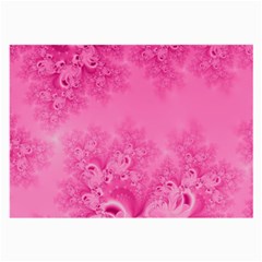 Soft Pink Frost Of Morning Fractal Glasses Cloth (large, Two Sided)