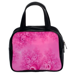 Soft Pink Frost Of Morning Fractal Classic Handbag (two Sides) by Artist4God