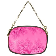 Soft Pink Frost Of Morning Fractal Chain Purse (one Side) by Artist4God