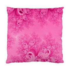 Soft Pink Frost Of Morning Fractal Cushion Case (two Sided)  by Artist4God