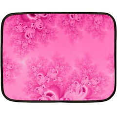 Soft Pink Frost Of Morning Fractal Mini Fleece Blanket (two Sided) by Artist4God