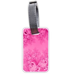 Soft Pink Frost Of Morning Fractal Luggage Tag (one Side)