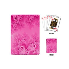 Soft Pink Frost Of Morning Fractal Playing Cards (mini) by Artist4God