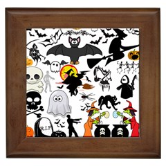 Halloween Mashup Framed Ceramic Tile by StuffOrSomething