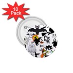 Halloween Mashup 1.75  Button (10 pack) Front