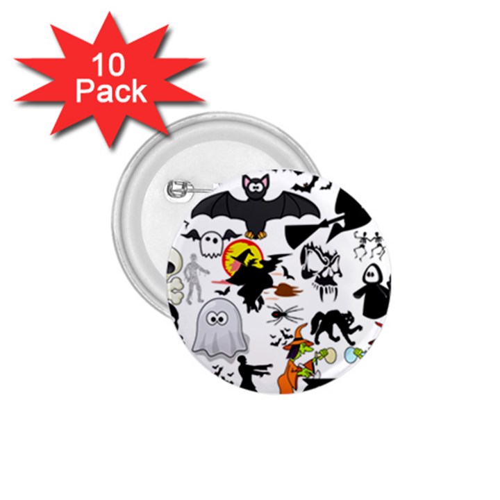 Halloween Mashup 1.75  Button (10 pack)