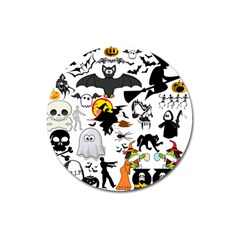 Halloween Mashup Magnet 3  (round) by StuffOrSomething