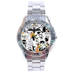 Halloween Mashup Stainless Steel Watch by StuffOrSomething