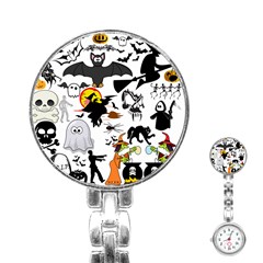 Halloween Mashup Stainless Steel Nurses Watch