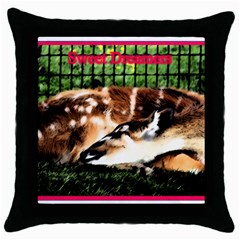 Sweetdreams Black Throw Pillow Case