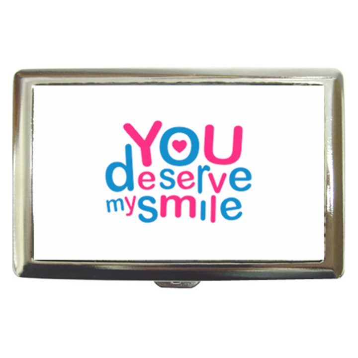 You Deserve My Smile Typographic Design Love Quote Cigarette Money Case