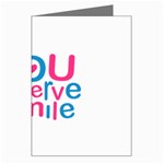 You Deserve My Smile Typographic Design Love Quote Greeting Card Left