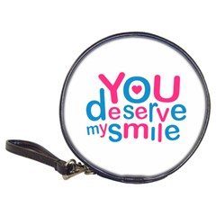 You Deserve My Smile Typographic Design Love Quote Cd Wallet