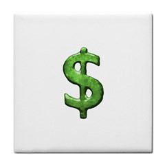 Grunge Style Money Sign Symbol Illustration Ceramic Tile by dflcprints