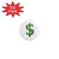 Grunge Style Money Sign Symbol Illustration 1  Mini Button Magnet (100 Pack) by dflcprints