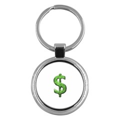 Grunge Style Money Sign Symbol Illustration Key Chain (round)