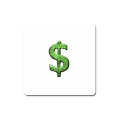 Grunge Style Money Sign Symbol Illustration Magnet (square)