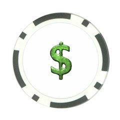 Grunge Style Money Sign Symbol Illustration Poker Chip