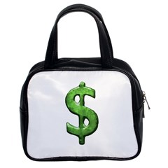 Grunge Style Money Sign Symbol Illustration Classic Handbag (two Sides) by dflcprints