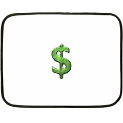 Grunge Style Money Sign Symbol Illustration Mini Fleece Blanket (two Sided)