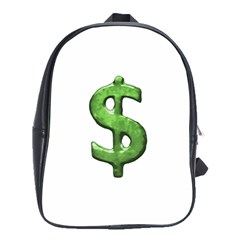 Grunge Style Money Sign Symbol Illustration School Bag (large) by dflcprints